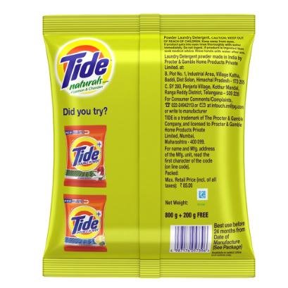 Tide Naturals Detergent Powder - 800G