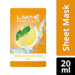 Lakme Blush & Glow Fruity-Licious Sheet Mask, Lemon 20 ml (Copy)